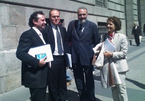 Pedro Arahuetes, Juan Bravo, Alfonso Igualada y Ana María González, representantes de la FEMP en la Subcomisión de la CNAL